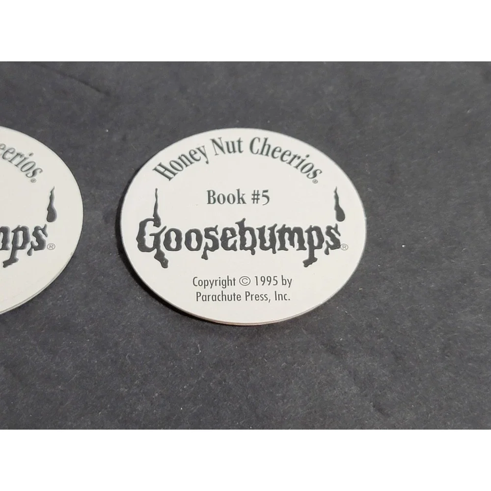 Vintage Goosbumps Books POGS Disks Lot Of 3 1990s Cap Game R L Stine
